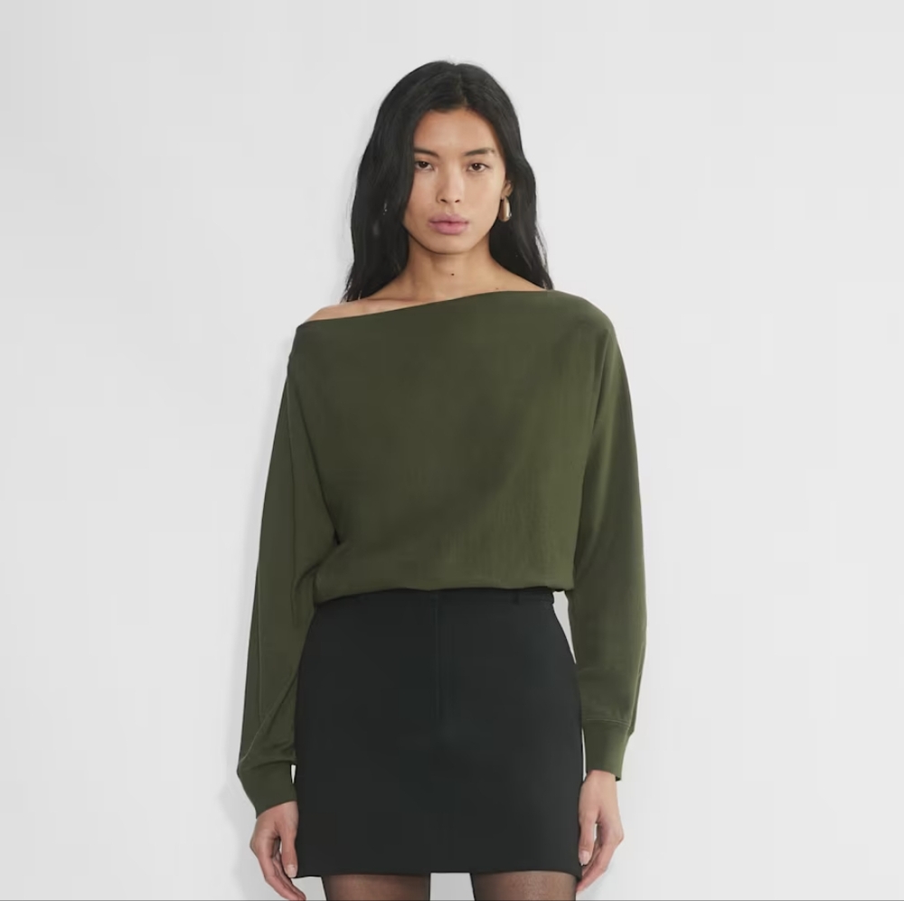 Aritzia Inspiration Sweater in Dark Olive